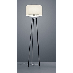 Floor lamp CERTO, E27, IP20, matt anodised - chrome / white