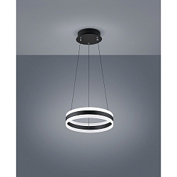Pendelarmatuur LIV 40 up down, ring vorm IP20, zwart mat dimbaar