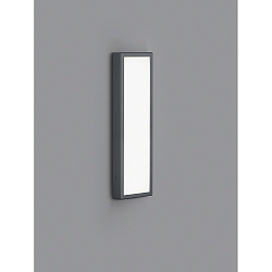 Wandarmatuur voor buitenshuis SCALA hoekig, lang IP44, grafiet, wit 