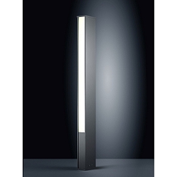 Lichtpaal TENDO 2-vlams, zijdelingse straling IP55, aluminium, grafiet, gesatineerd 