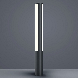 Lichtpaal PIER 3-vlams, zijdelingse straling IP55, grafiet, gesatineerd 