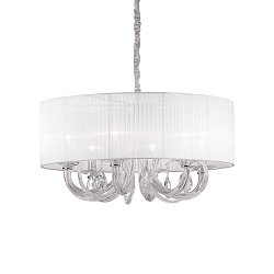 Pendelarmatuur SWAN SP6 6-vlams E14 IP20, wit 