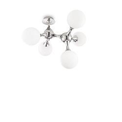 Ceiling luminaire NODI BIANCO PL5, 5 flames, E14, chromee