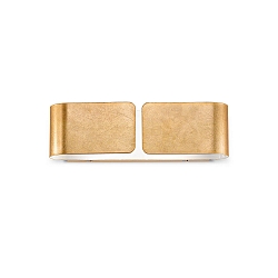 Wall luminaire CLIP AP2 SMALL ARGENTO, 2 flames, E27, gold