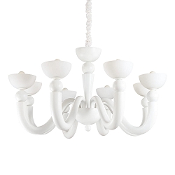 Pendelarmatuur BON BON 8-vlams E14 IP20, wit
