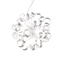 Pendelarmatuur VORTEX SP6 6-vlams E14 IP20, zilver 