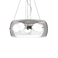Pendelarmatuur AUDI-10 SP5 5-vlams E27 IP20, chroom, rookkleuren