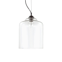 Pendelarmatuur BISTRO SP1 SQUARE E27 IP20, transparant