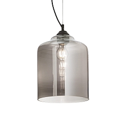 Pendelarmatuur BISTR� SP1 SQUARE E27 IP20, rookkleuren, zwart