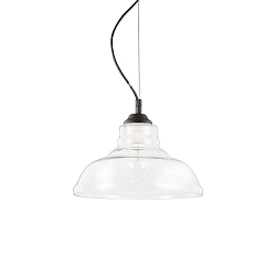 Pendelarmatuur BISTRO SP1 PLATE E27 IP20, transparant