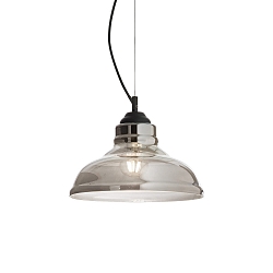 Pendelarmatuur BISTR� SP1 PLATE E27 IP20, rookkleuren, zwart