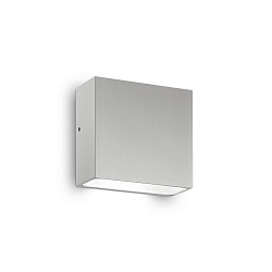 Outdoor wall luminaire TETRIS-1, IP44, G9 max. 15W, aluminium / glass, matt grey