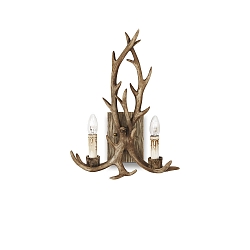 Wall luminaire CHALET AP2, 2 flames, E14, beige
