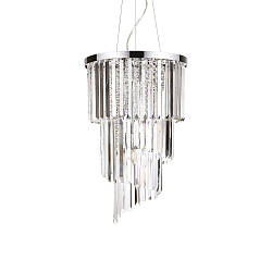 Pendelarmatuur CARLTON 8-vlams E14 IP20, chroom