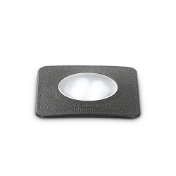 Vloerinbouwarmatuur GRAVITY PT SQUARE SMALL / 90MM stijf, vierkant, begaanbaar GU10 IP67, zwart dimbaar