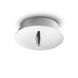 Baldakijn ROUND STANDARD � 10CM 1-voudig, rond, chroom, gepolijst
