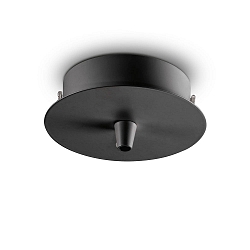 Baldakijn ROUND STANDARD � 10CM 1-voudig, rond, zwart mat