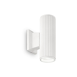 Outdoor wall luminaire BASE, IP44, Up/Down, 2x GU10 max. 28W, height 18cm, matt white