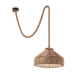 Pendelarmatuur CANAPA E27 IP20, hennep