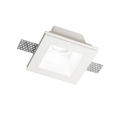 Recessed luminaire SAMBA SQUARE, IP20, GU10, plaster, paintable, opening 7 x 7cm
