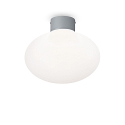 Plafondarmatuur voor buiten CLIO zonder lampenkap E27 IP44, grijs