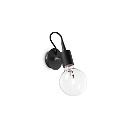 Wandarmatuur EDISON roteerbaar, kantelbaar E27 IP20, zwart