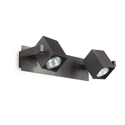 Wall / Ceiling spot MOUSE, 2 flames, GU10 max. 50W, adjustable, black