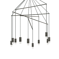 Pendelarmatuur POP 10-vlams, instelbaar E27 IP20