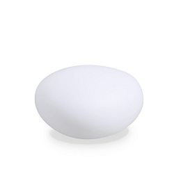 Outdoor luminaire SASSO, IP44, G9, with plug + earth spike, plastic opal, Ø 41cm