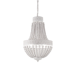 Kroonluchter MONET 6-vlams E14 IP20, wit