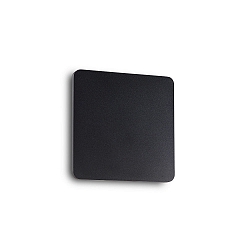 Wandarmatuur COVER SQUARE indirect IP20, opaal, zwart, gepoedercoat
