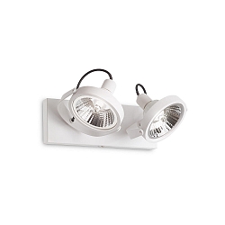 Wand- en plafondarmatuur GLIM 2-vlams GU10 IP20, wit, gepoedercoat