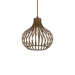Pendelarmatuur ONION MINI E27 IP20, bruin