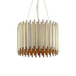 Pendelarmatuur PAN 5-vlams, instelbaar E27 IP20, goud
