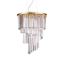 Pendelarmatuur CARLTON 12-vlams E14 IP20, goud