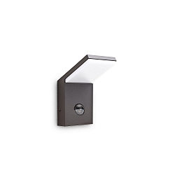 Outdoor LED wall luminaire STYLE SENSOR, IP54, with PIR sensor, 9.5W 4000K 680lm, anthracite