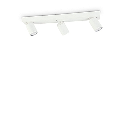 Wand- en plafondarmatuur RUDY 3-vlams, draaibaar, roteerbaar GU10 IP20, wit, gepoedercoat