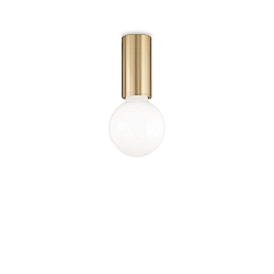 Ceiling luminaire PETIT, incl. E27 globe �9.5cm 8W 3000K, brushed brass