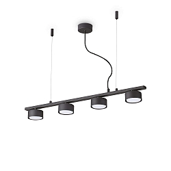 Pendelarmatuur MINOR LINEAR 4-vlams GX53 IP20, zwart, gepoedercoat