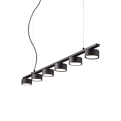 Pendelarmatuur MINOR LINEAR 6-vlams GX53 IP20, zwart, gepoedercoat