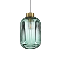 Pendelarmatuur MINT-3 E27 IP20, mintgroen, Messing gesatineerd