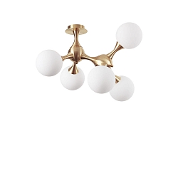 Ceiling luminaire NODI BIANCO PL5, 5 flames, E14, chromee