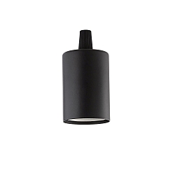 Fitting E27 - LISCIO cilindrisch, zwart mat