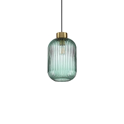 Pendelarmatuur MINT-1 E27 IP20, mintgroen, Messing gesatineerd