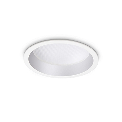 Recessed LED luminaire DEEP, IP20, � 15cm, aluminium white / diffus, 20W 4000K 2100lm 77�