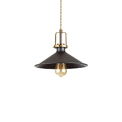Pendelarmatuur ERIS-3 E27 IP20, goud mat, zwart