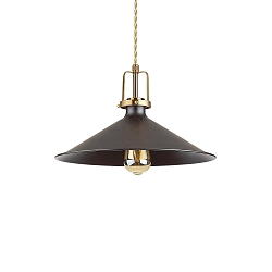 Pendelarmatuur ERIS-4 E27 IP20, goud mat, zwart