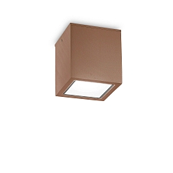 Plafondarmatuur voor buiten TECHO BIG vierkant GU10 IP54, koffie bruin dimbaar