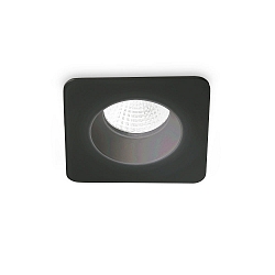 Plafondinbouwarmatuur ROOM-65 hoekig IP65, zwart