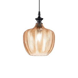 Pendelarmatuur LORD instelbaar E27 IP20, barnsteen